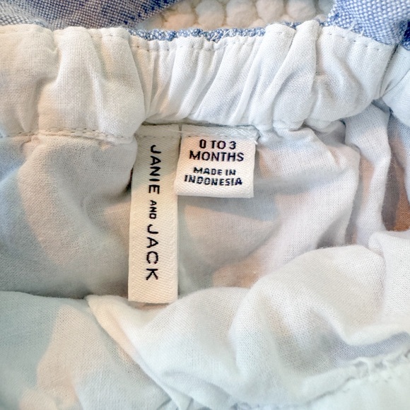 Janie & Jack Chambray Floral Romper - 0-3 months - Picture 3 of 3